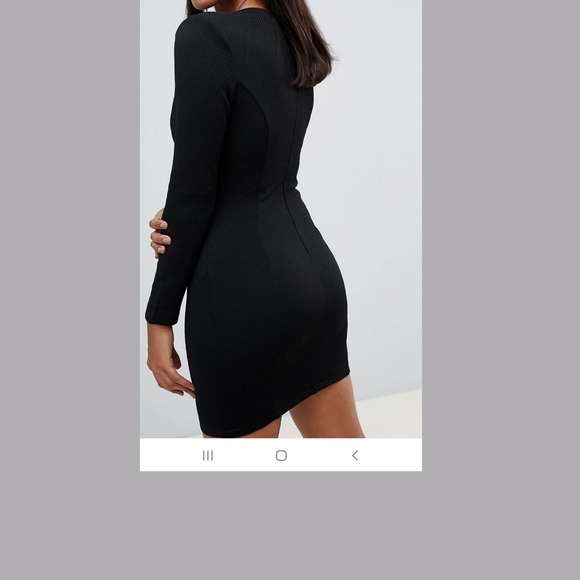 Rare London braid trim bodycon dress - Picture 3 of 5